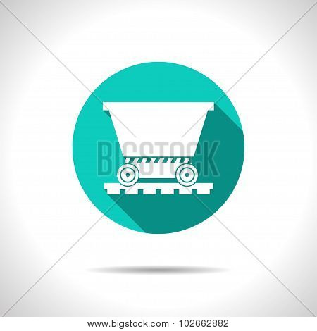 Vetor color flat trolley icon. Epsflat0