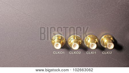 Four gold connectors
