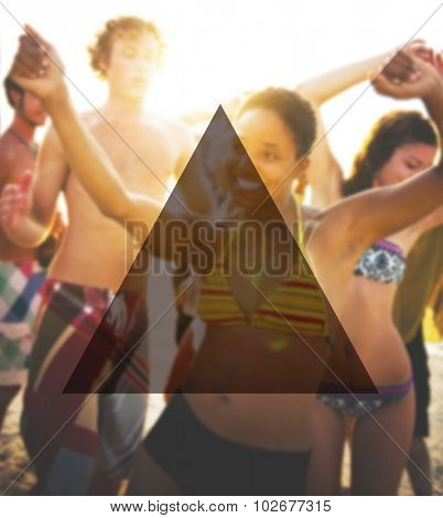 Summer Togetherness Friendship Triangle Copy Space Concept