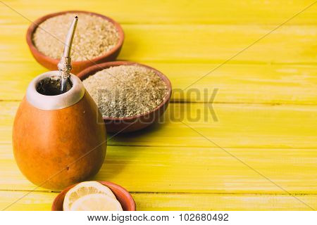 Yerba mate selective focus