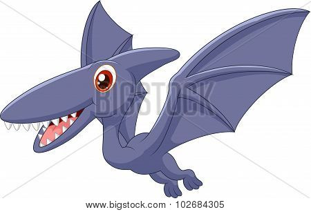 Happy pterodactyl cartoon