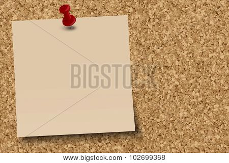 Cork Pinboard With Note Paper