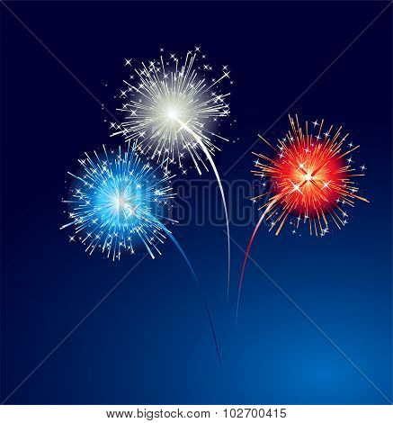 Abstract colorful firework  background