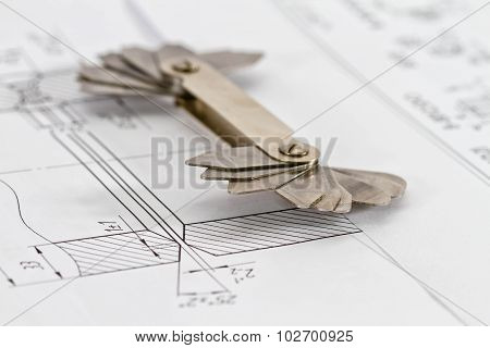 Templates For Visual Measurement Control Are On The Drawing Pipe Element