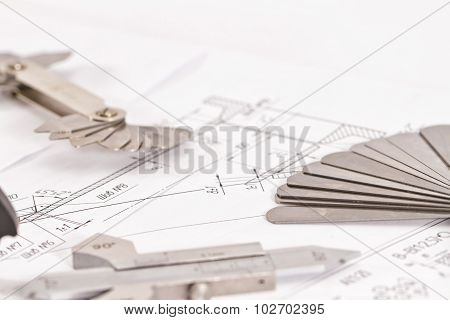 Templates For Visual Measurement Control Are On The Drawing Pipe Element