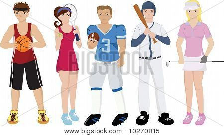 Sportovci ilustrace