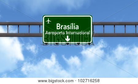 Brasilia Brazil Airport Highway Road Sign