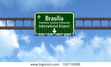 Brasilia Brazil Airport Highway Road Sign