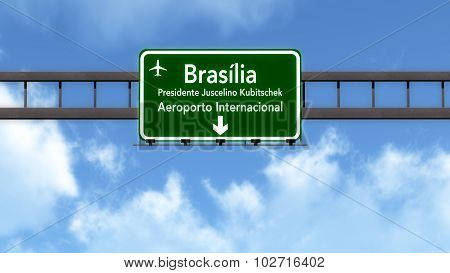 Brasilia Brazil Airport Highway Road Sign