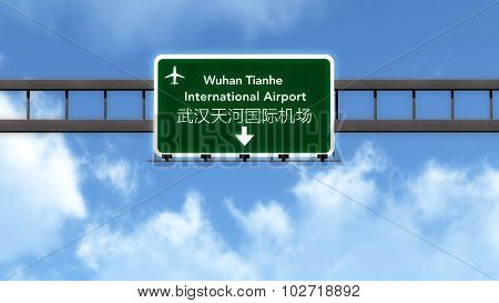 Wuhan Tianhe China Airport Highway Road Sign