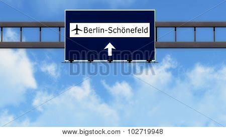 Berlin Schonefeld Germany Airport Highway Road Sign