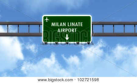Milano Linate Italy Airport Highway Road Sign