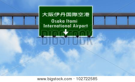 Osaka Itami Japan Airport Highway Road Sign