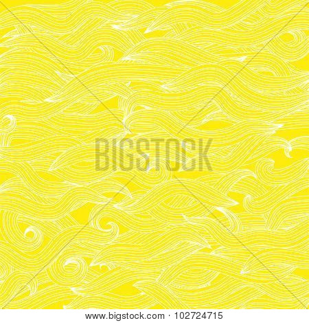 Abstract Yellow Wave Background