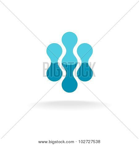 Abstract Molecular Logo Template