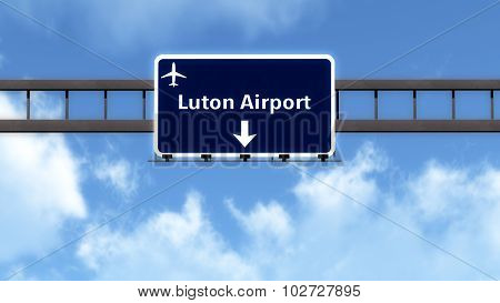 London Luton England United Kingdom Airport Highway Road Sign