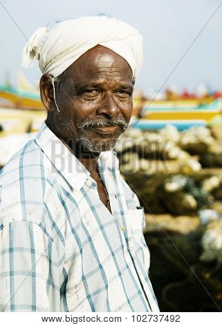Indian Fisherman Kerela India Poverty Lifestyle Concept