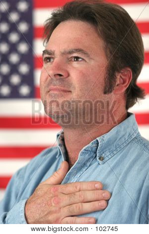 Patriotische amerikanische Mann