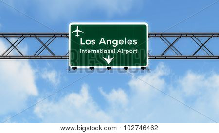 Los Angeles Lax Usa Airport Highway Sign
