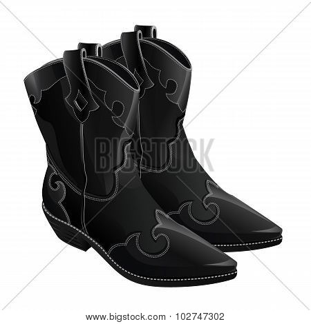 cowboy black boots
