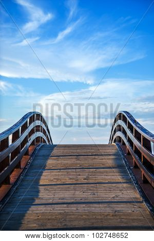 Bridge in Levkas city on Lefkada island in Greece