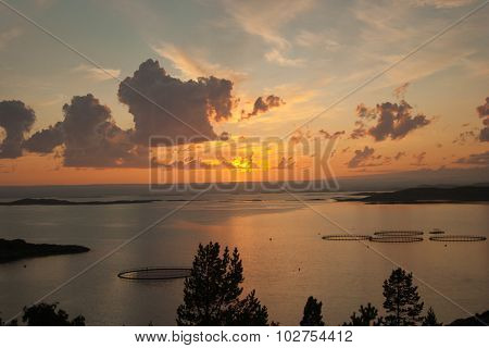 Sunset Norwegian coast