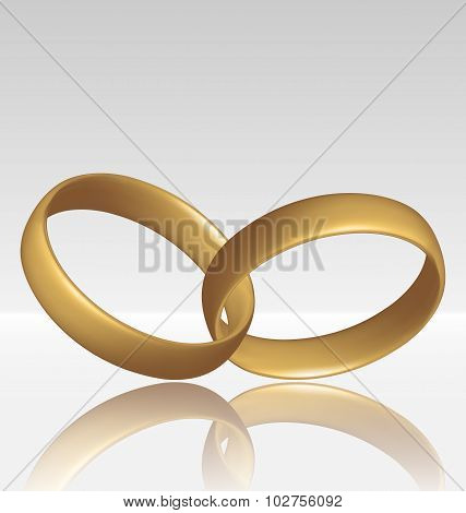 Jewelry two golden ring