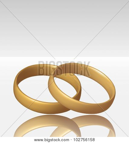 Jewelry two golden ring