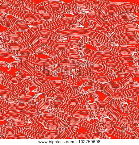 Abstract Red Wave Background