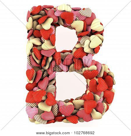Letter from soft cushions