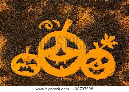 Jack-o'-lantern Decorated With Black Pepper