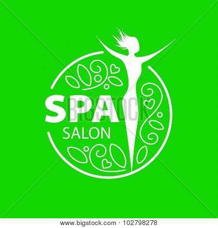 Round Vector Logo Girl With Ornaments