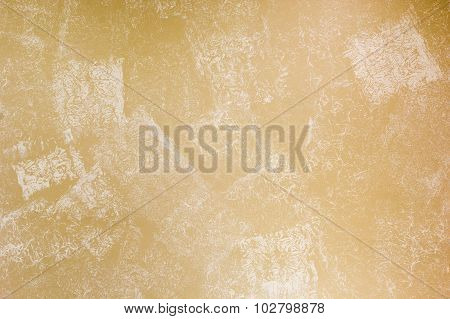 Beige Wall Painted With Textured Paint Roller