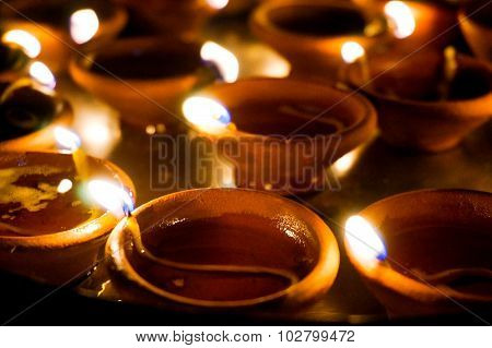 Earthenware Lamps For Diwali