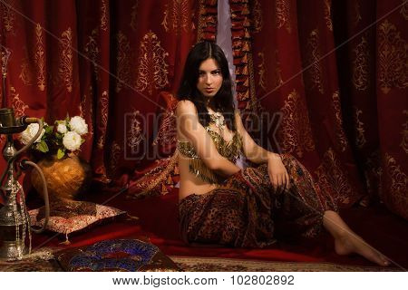 Oriental Woman In A Traditional Costume