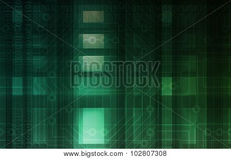 Circuitry Board with Futuristic Technology Concept Art