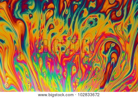 Multicolored soap bubble abstract