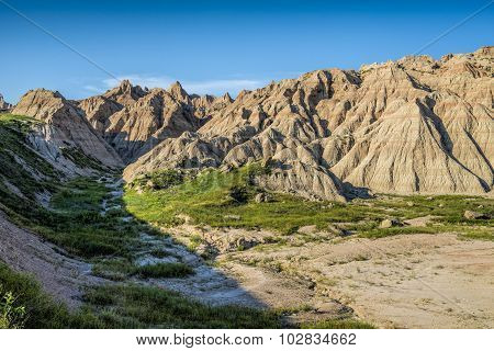 Badlands With Jagged Peaks