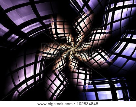 Abstract Computer-generated Image Checkered Flower