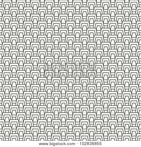 Geometric line monochrome abstract hipster seamless pattern with trapeze. Wrapping paper. Scrapbook