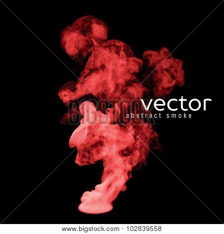Vector Illustration Of Red Smoke