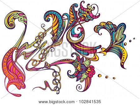 Rainbow decorative flower