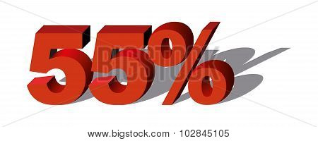 Illustration Vector Graphic Sale Percent 55
