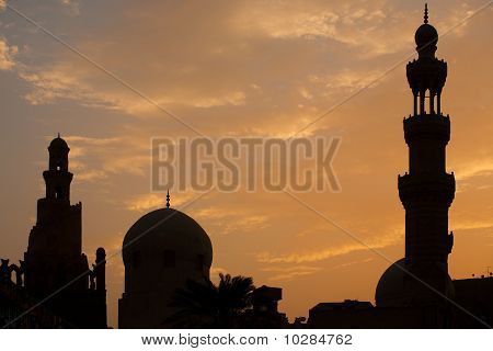 Moskeen Ibn Tulun silhuet Cairo