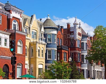 Luxury townhouses of the US capital.
