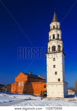 Leaning Tower Demidov. Nevyansk. Sverdlovsk Region. Russia.