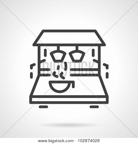 Simple line coffee machine vector icon