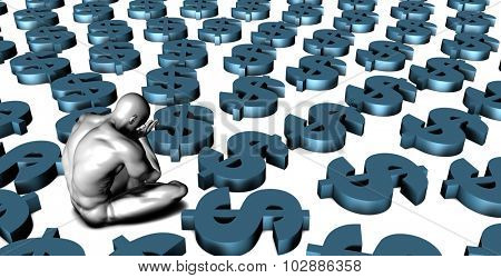 Weak US Dollar or Weakening Finances and Man Crying