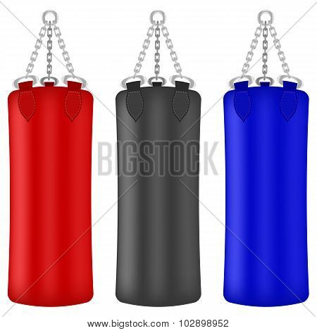 Set of Colorful Boxing Bags