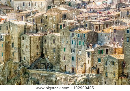 Pitigliano Houses Closeup - Grosseto - Tuscany